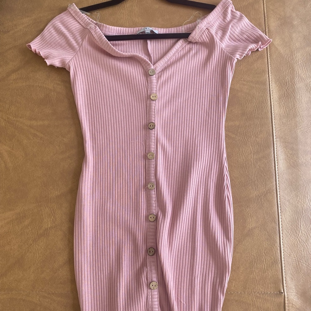 Pink midi dress